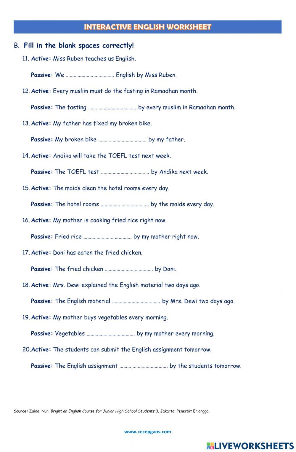 LKPD Interaktif Bahasa Inggris Tentang Passive Voice (Five Tenses) LKPD Interaktif Bahasa Inggris Tentang Passive Voice (Five Tenses)