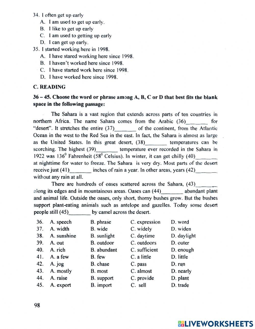 Grade 12 - Unit 9 - Practice 2