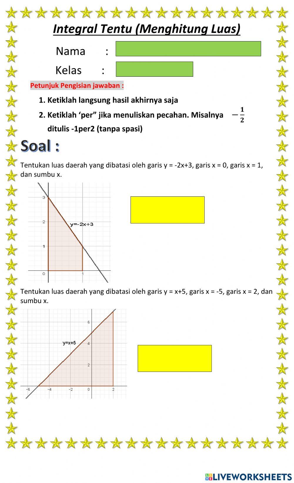 Integral tentu - Luas