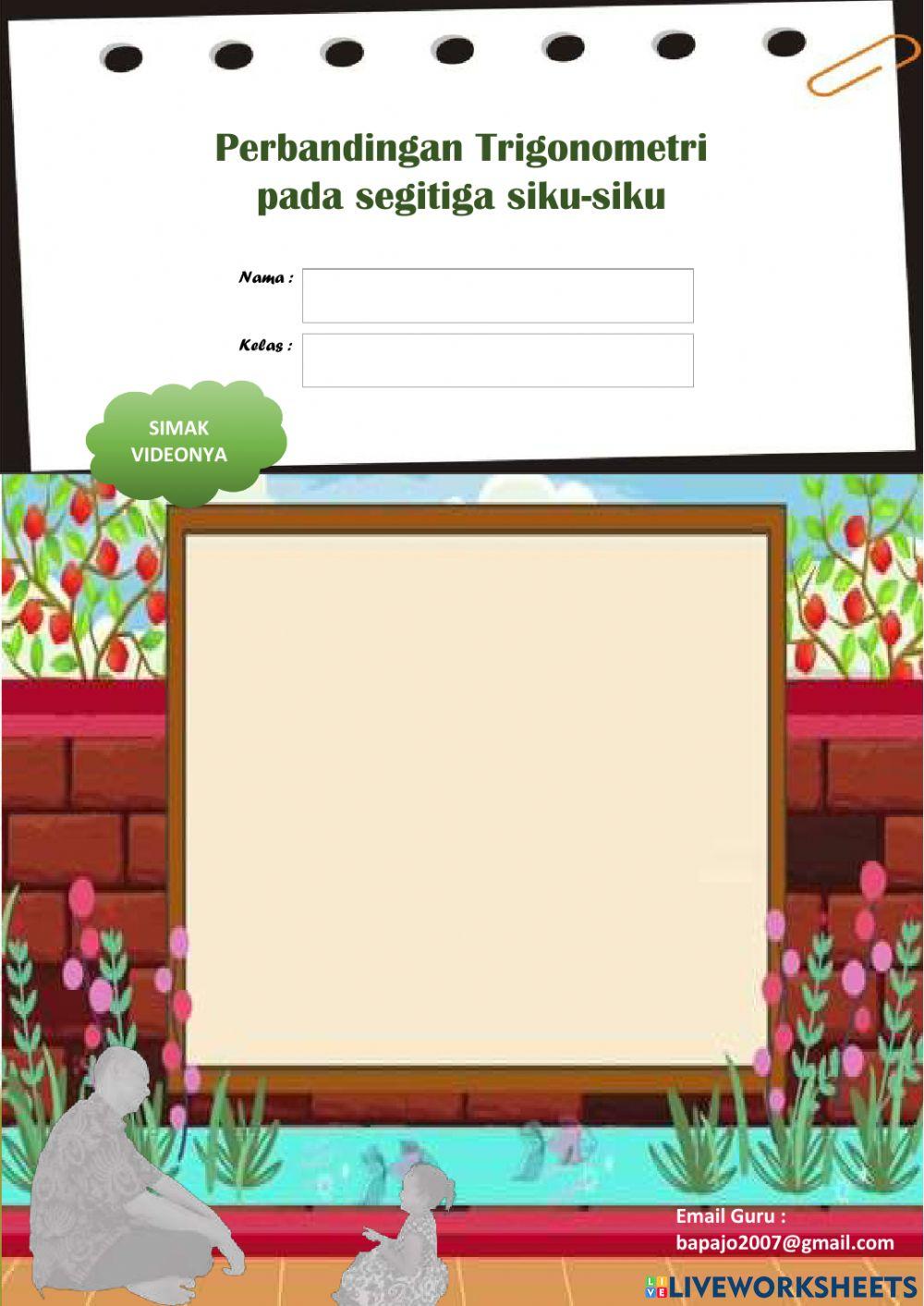 Perbandingan trigonometri pada segitiga siku-siku
