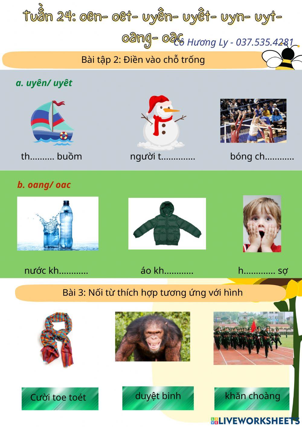 Bài tập tuần 24. tiếng việt