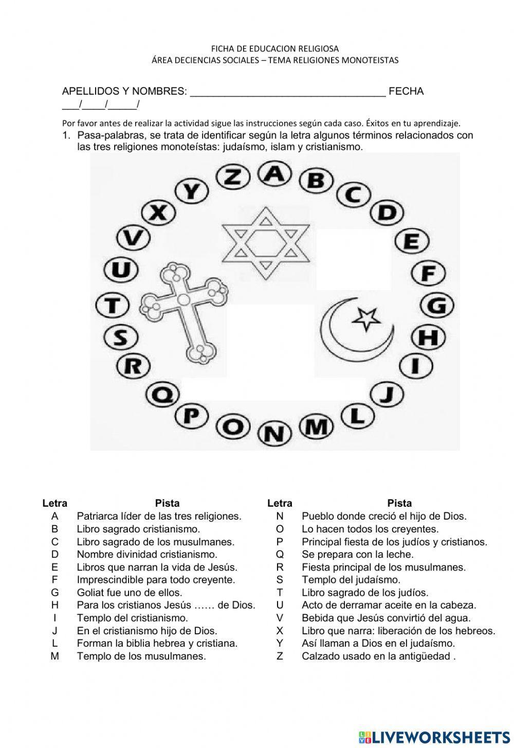 Religiones monoteistas
