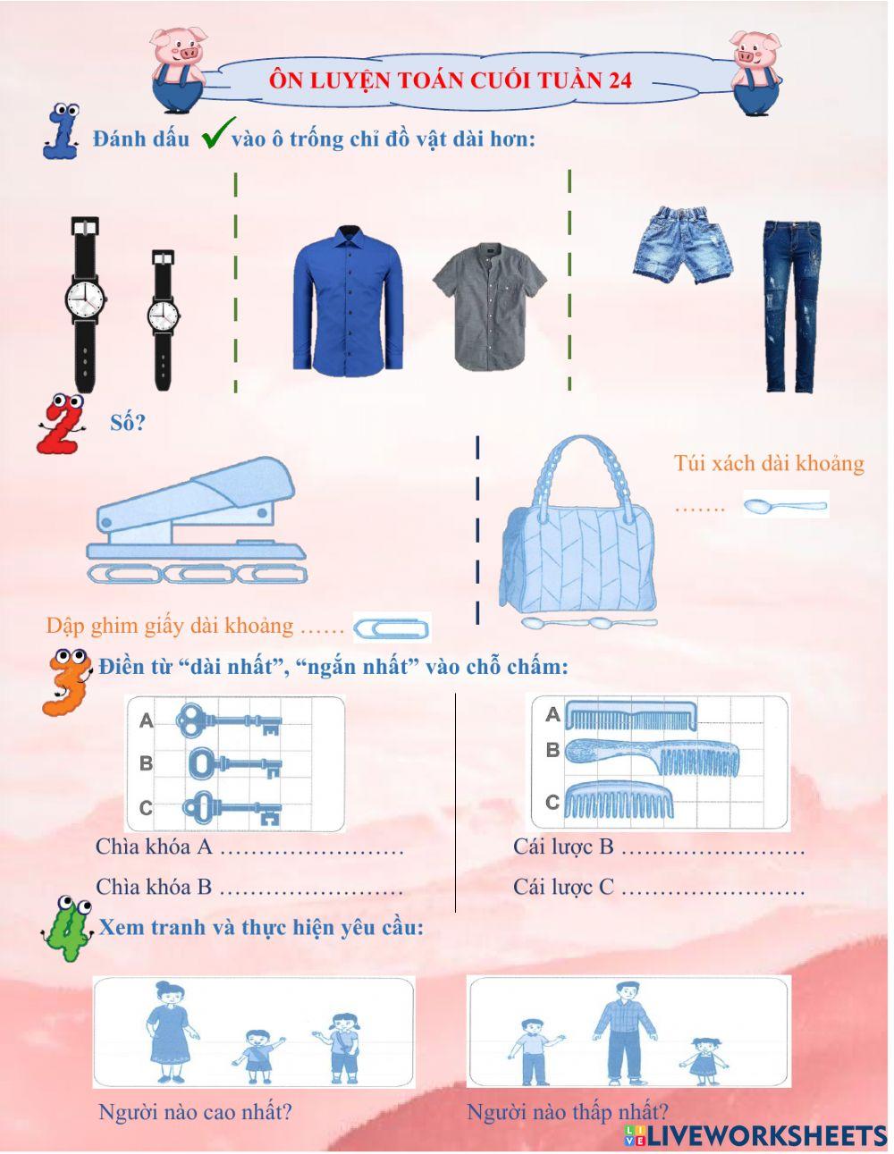 Bài tập ôn luyện toán tuần 24