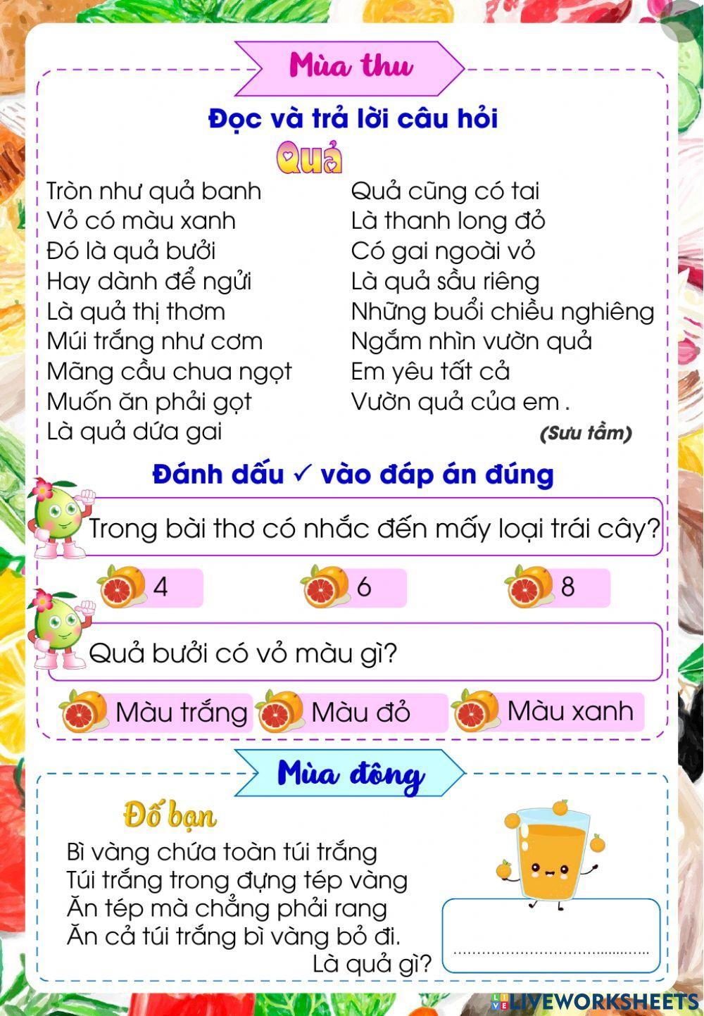 Phiếu ôn tập tuần 24