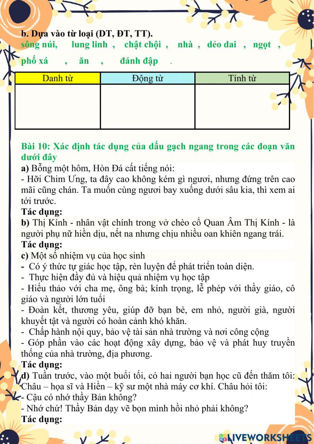 Ôn tập Tiếng Việt lớp 4 Tuần 25