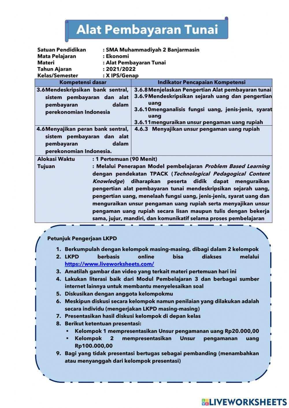 Alat Pembayaran Tunai