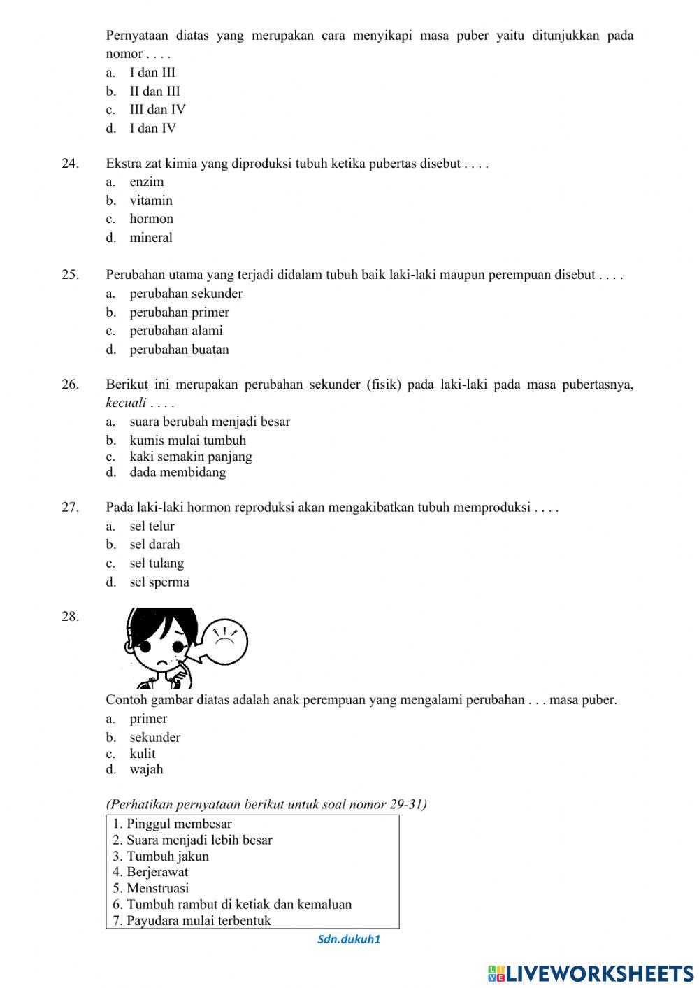 Soal PTS IPA Semester 2 Kelas 6