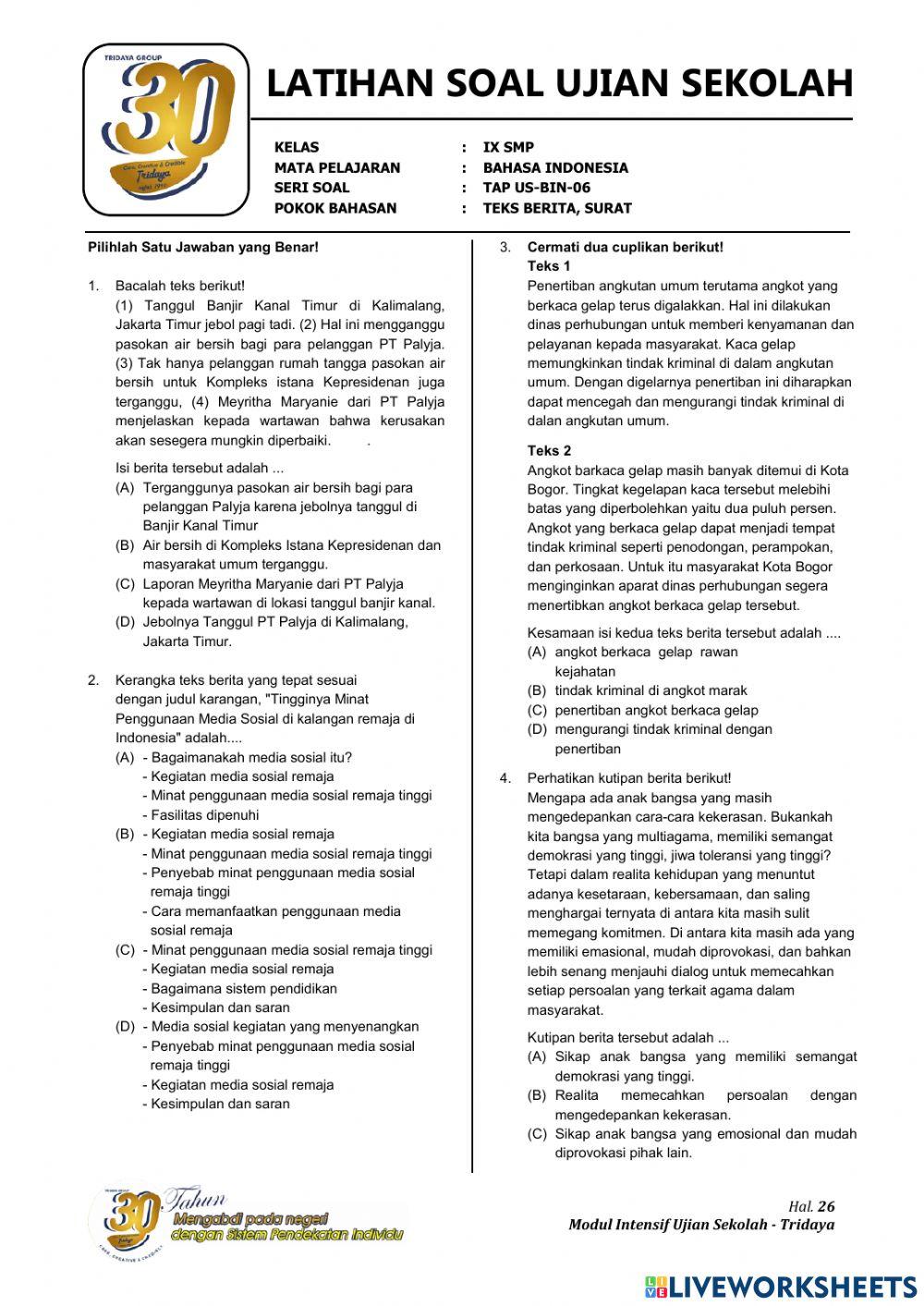 Tap US BIN 6 (20 soal)