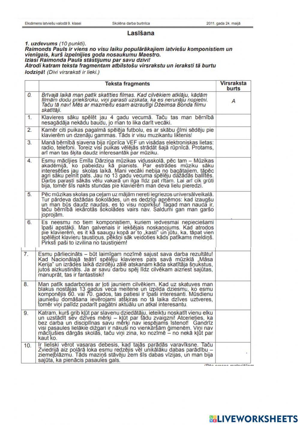 2011.g. 9.kl. eks. lasīšana LAT2