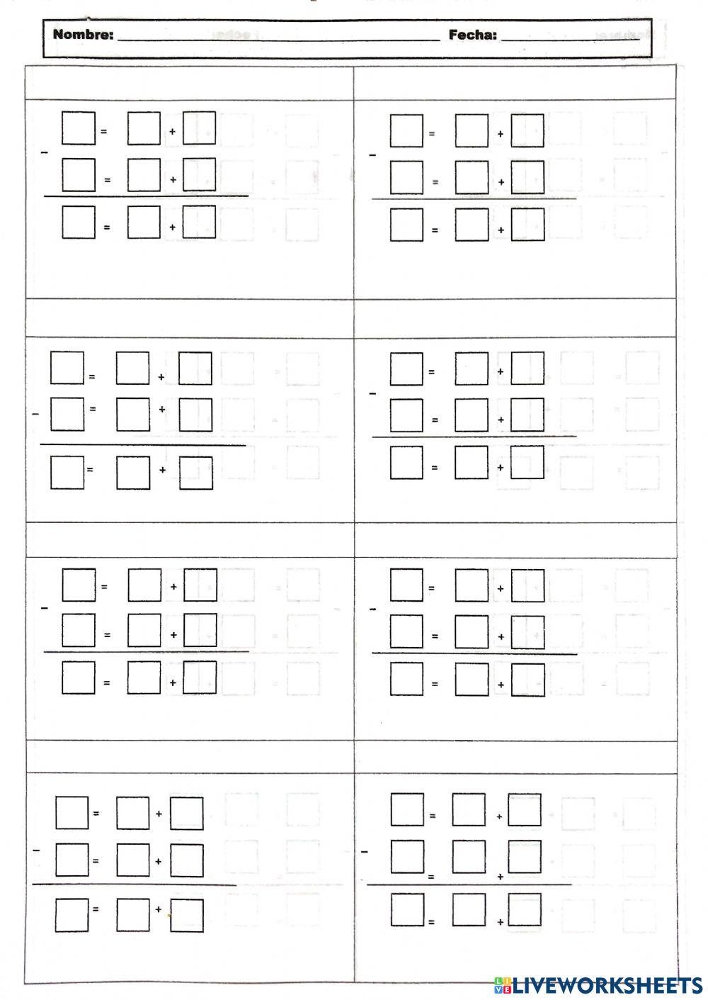 Restas por descomposición