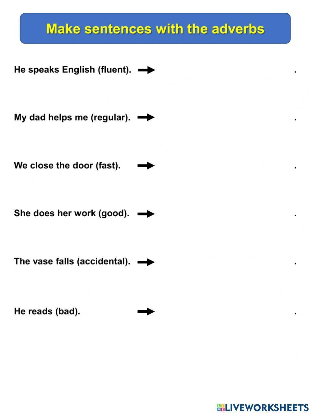 Adverbs from adjectives