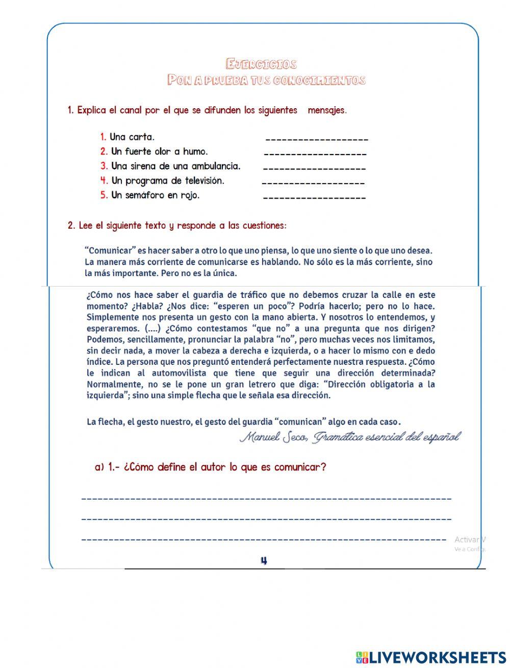 La comunicación y funciones del lenguaje
