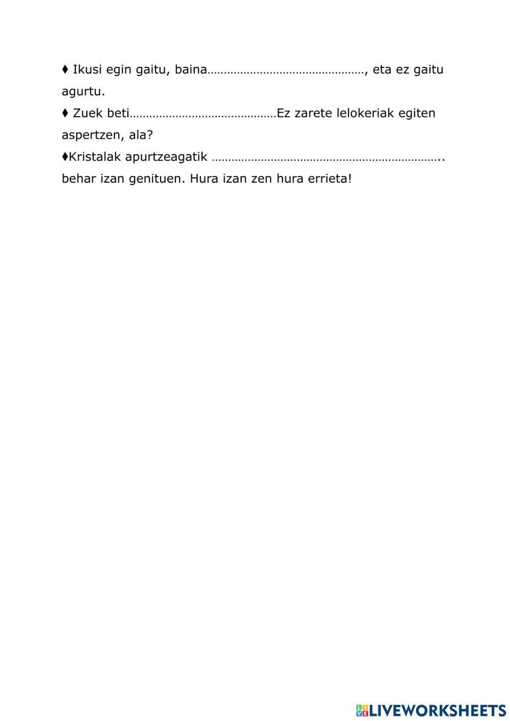 Deklinabidea. noren kasua