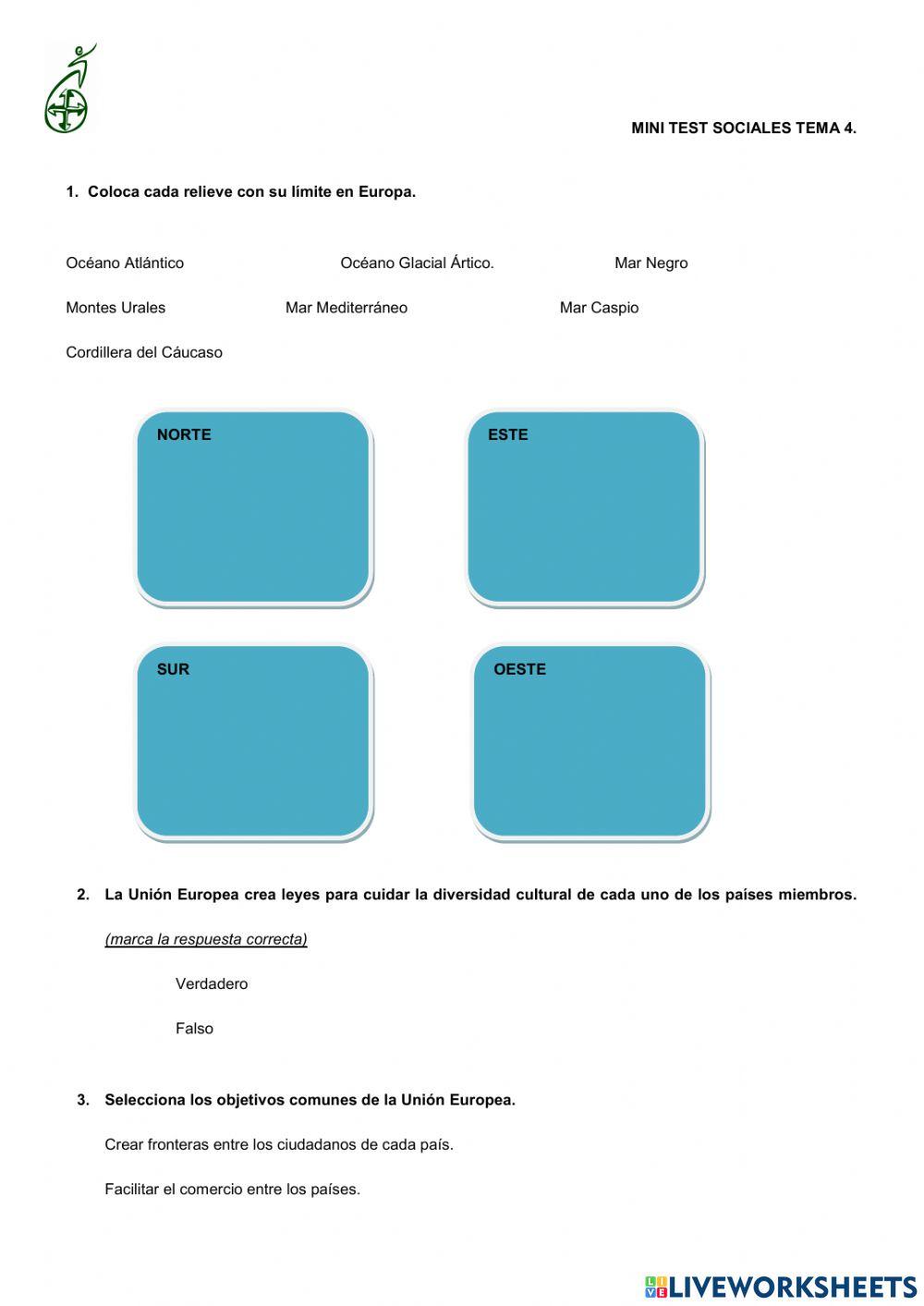 SOCIALES 5º  UNIDAD 4