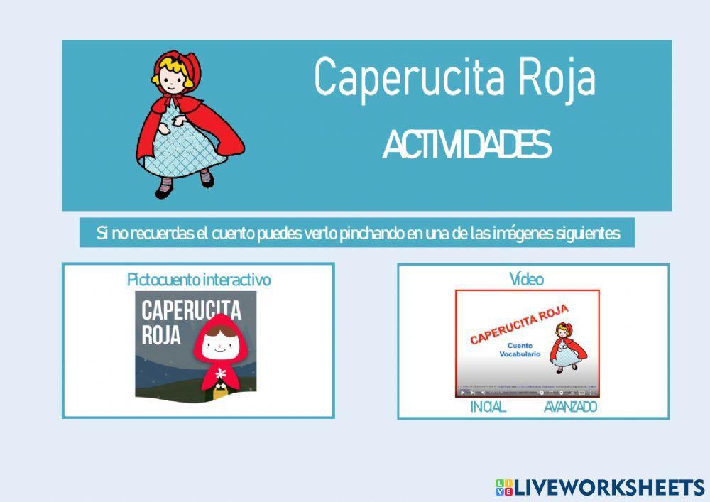 Actividades cuento Caperucita Roja