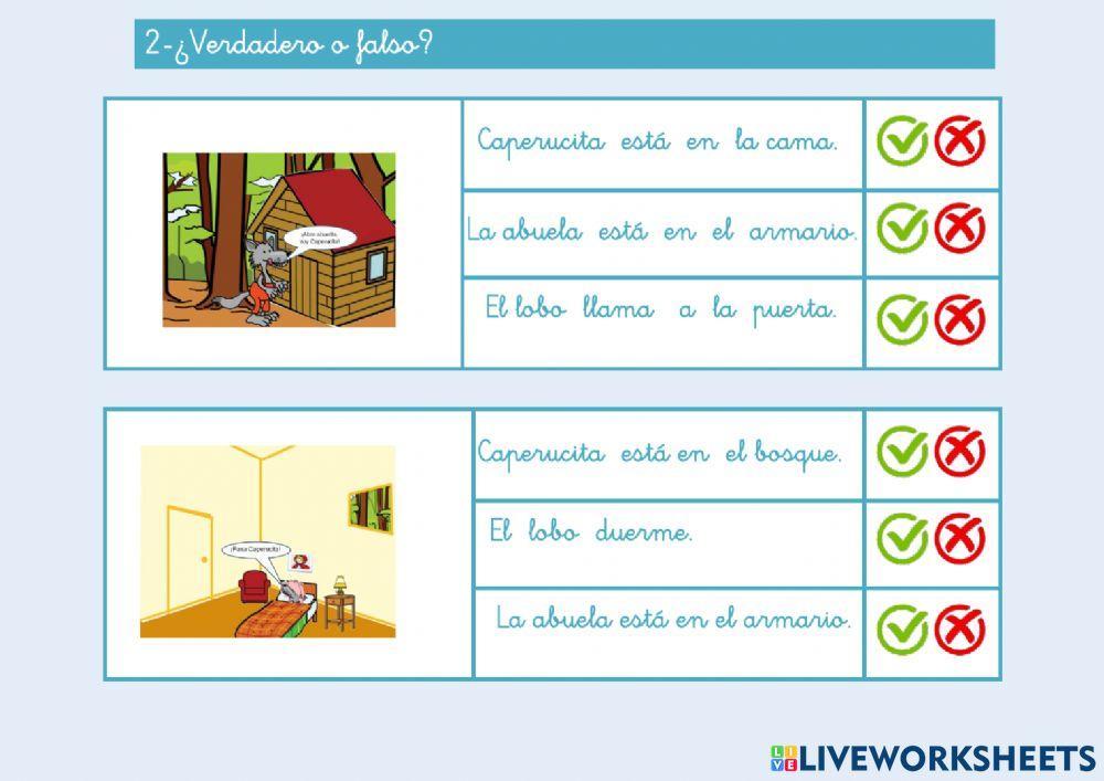 Actividades cuento Caperucita Roja