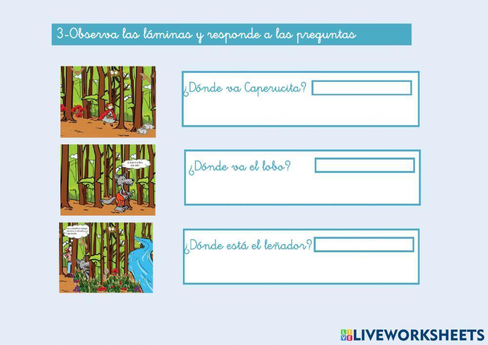 Actividades cuento Caperucita Roja