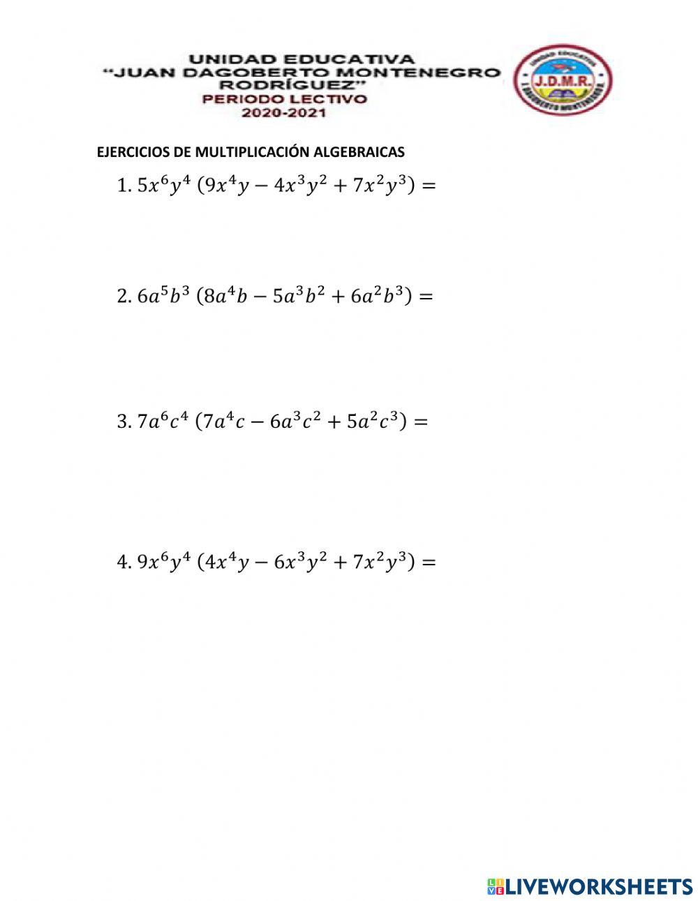 Multiplicacion de polinomios
