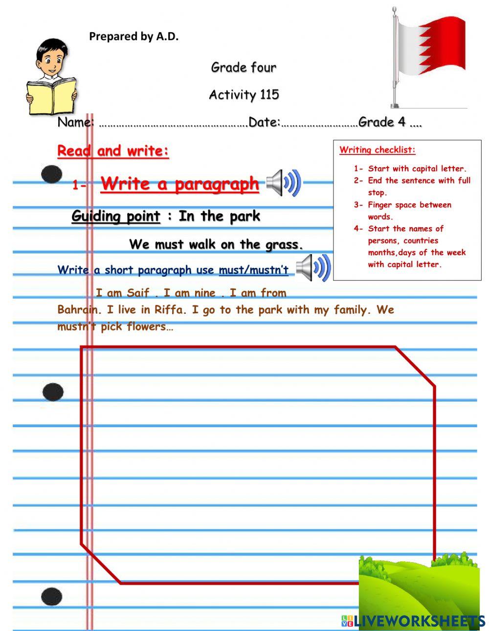 Listen ,read and write worksheet | Live Worksheets
