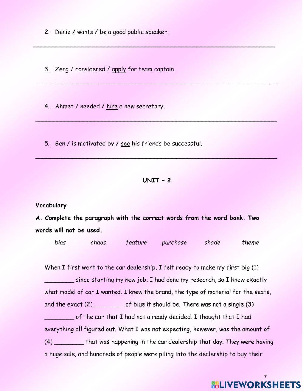 Bk 2 - ls unit 1 & 2 - vocab - grammar - 1