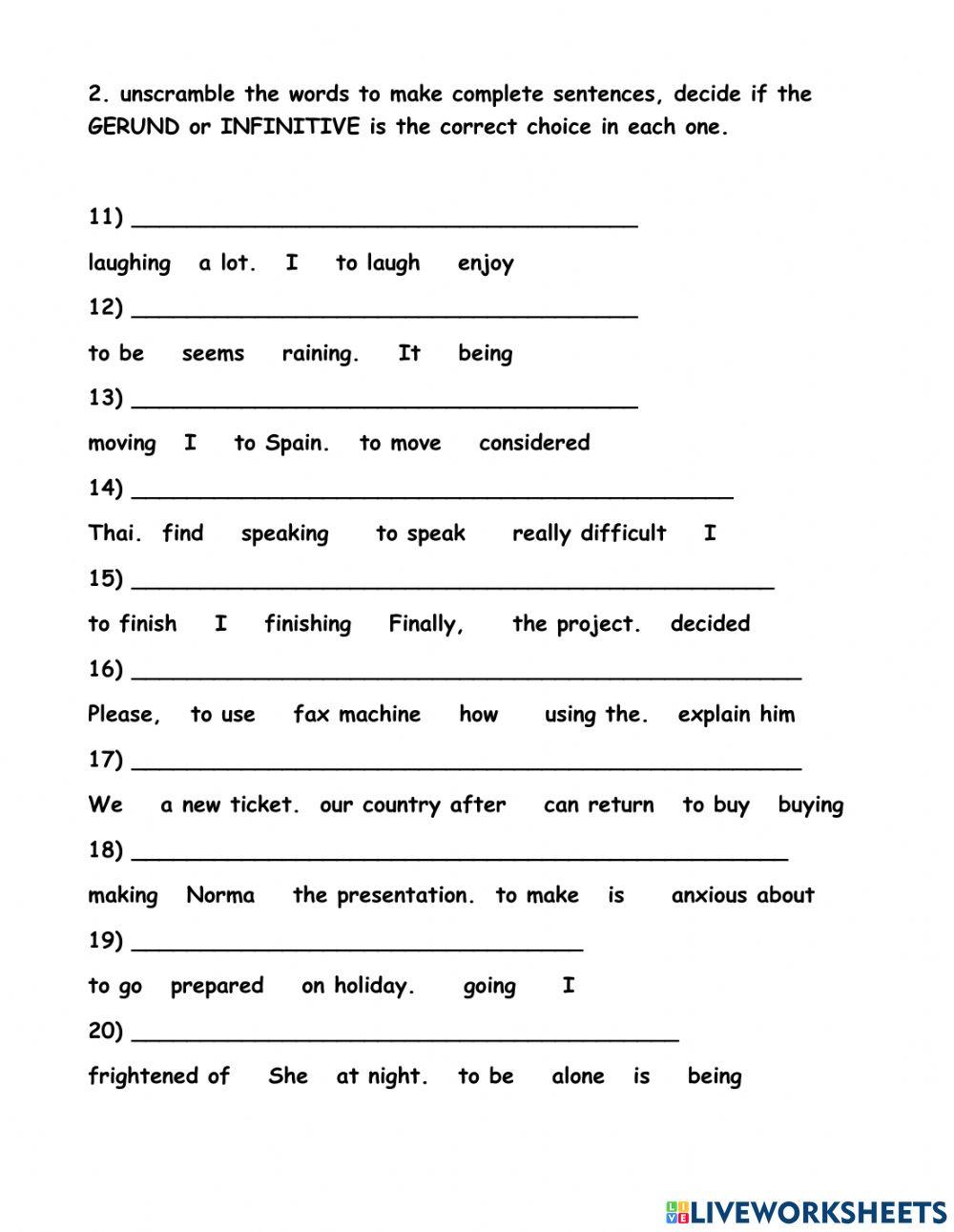 Gerund or infinitive