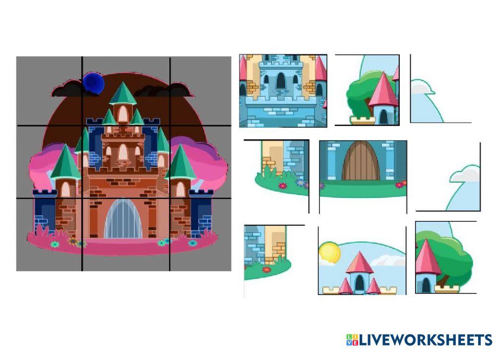 Puzzle castillo jardin