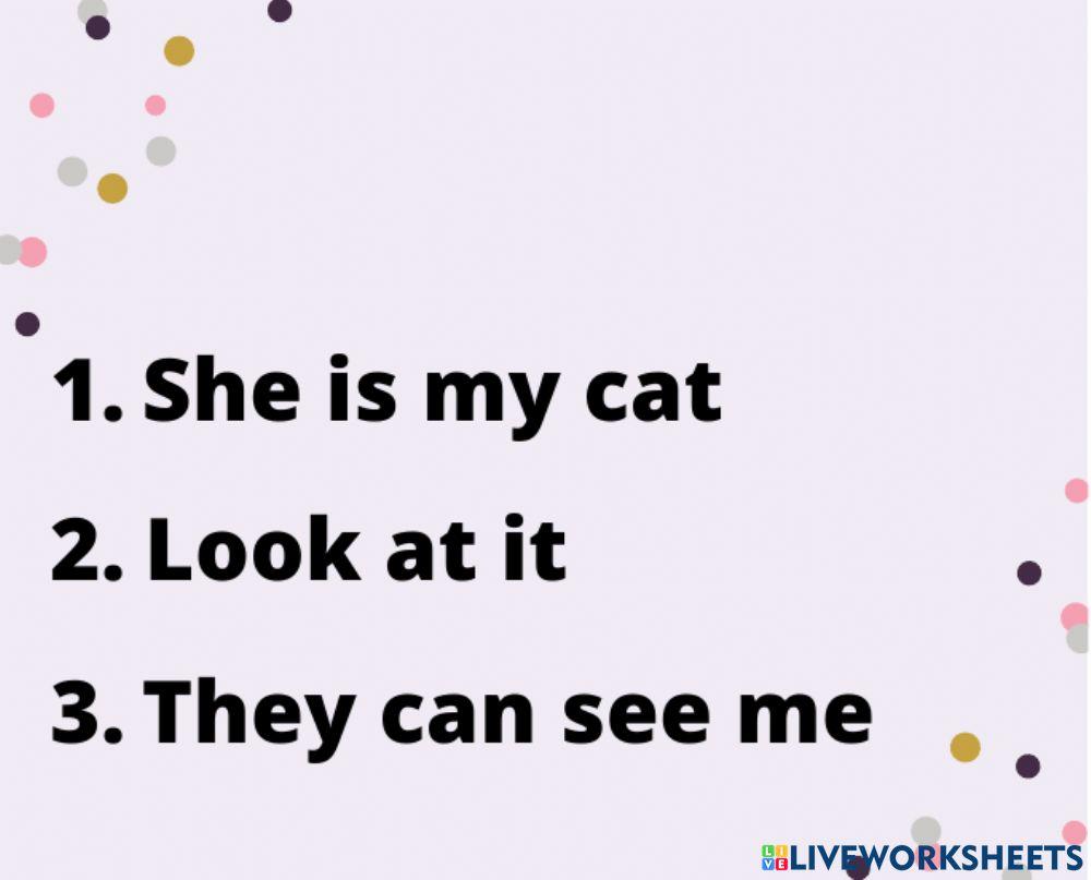 Sight words: she, look, see