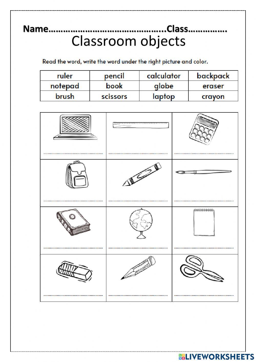Parts of the body- school stationery