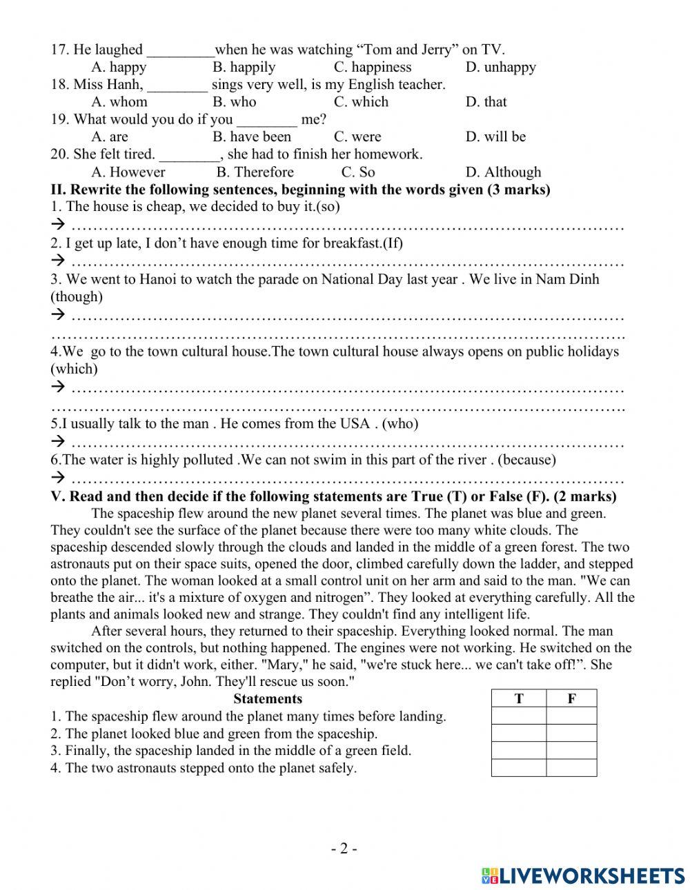 đề thi kì 2 năm 2008