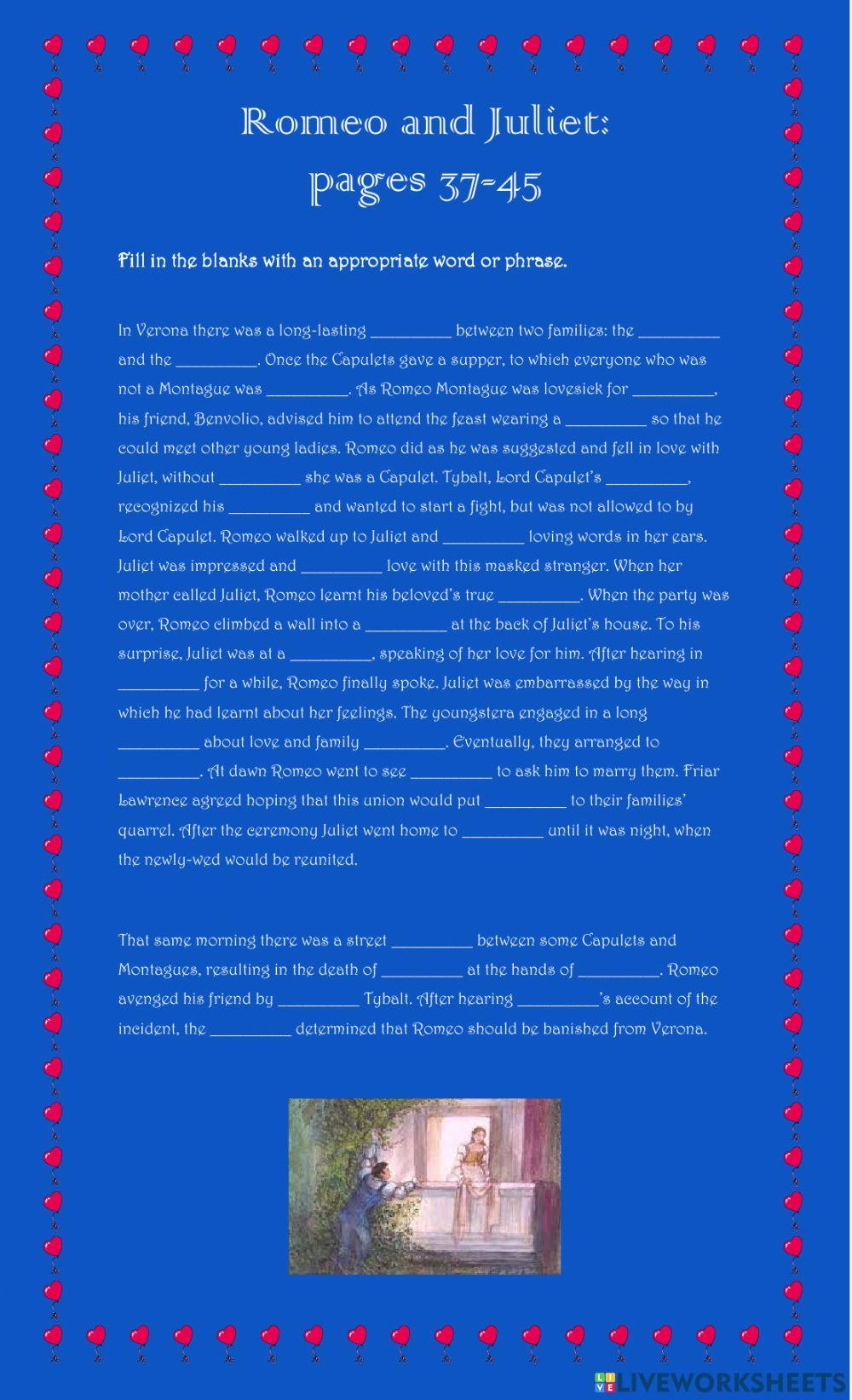 Romeo and Juliet: pages 37-45