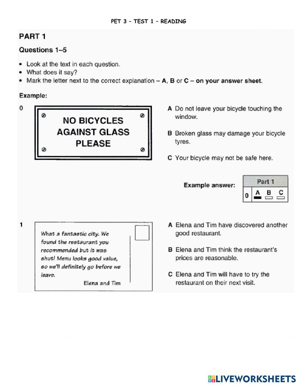 Pet 3 - test 1 Pet 3 - test 1