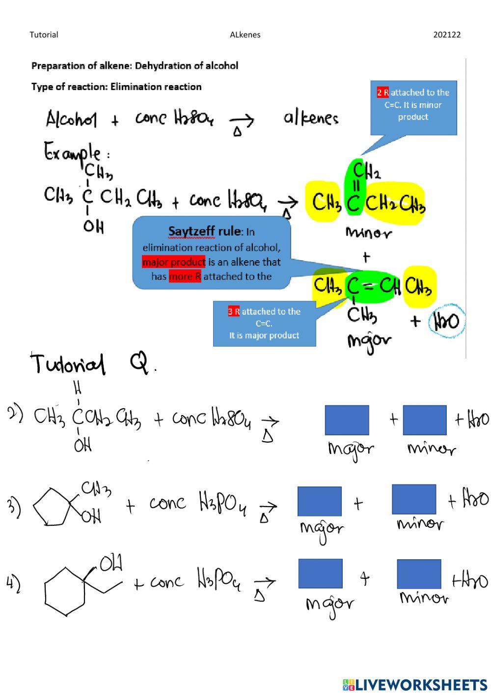 Tuto: Preparation of alkene Tuto: Preparation of alkene