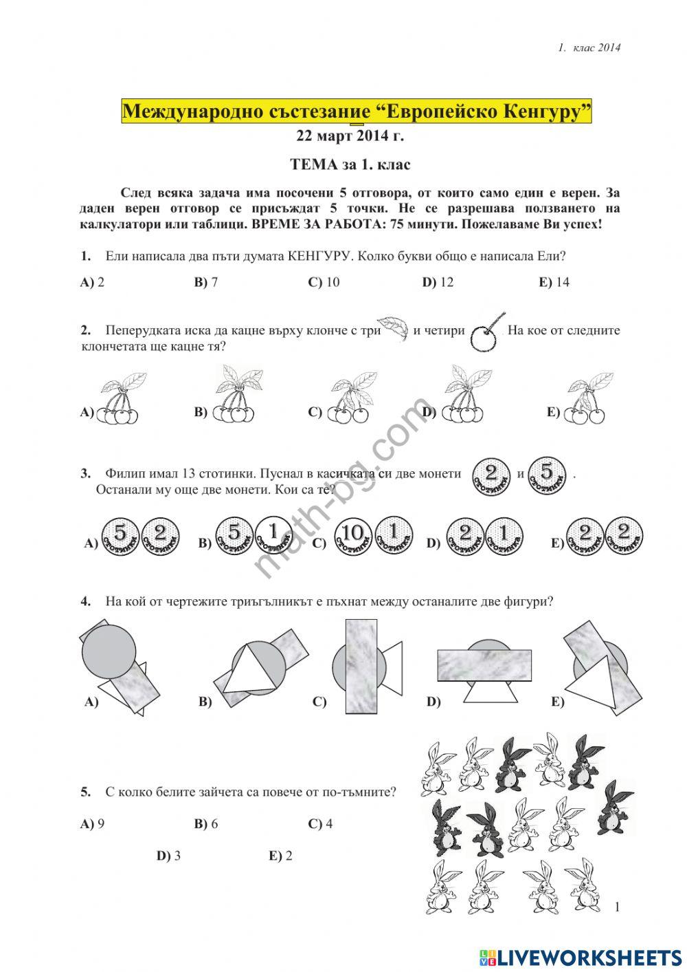 Кенгуру 2014 г.