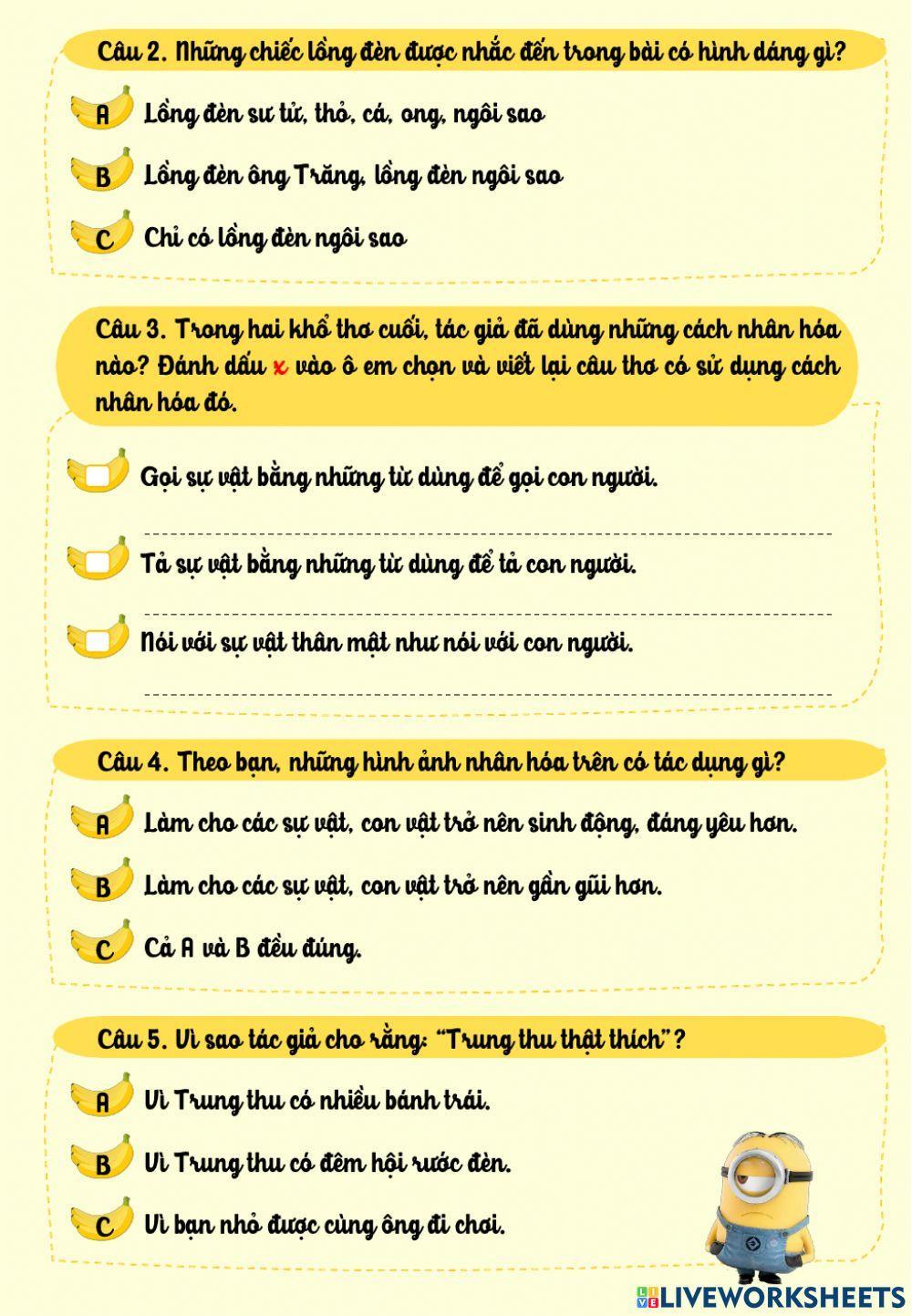 Bài tập Tiếng Việt cuối tuần 25