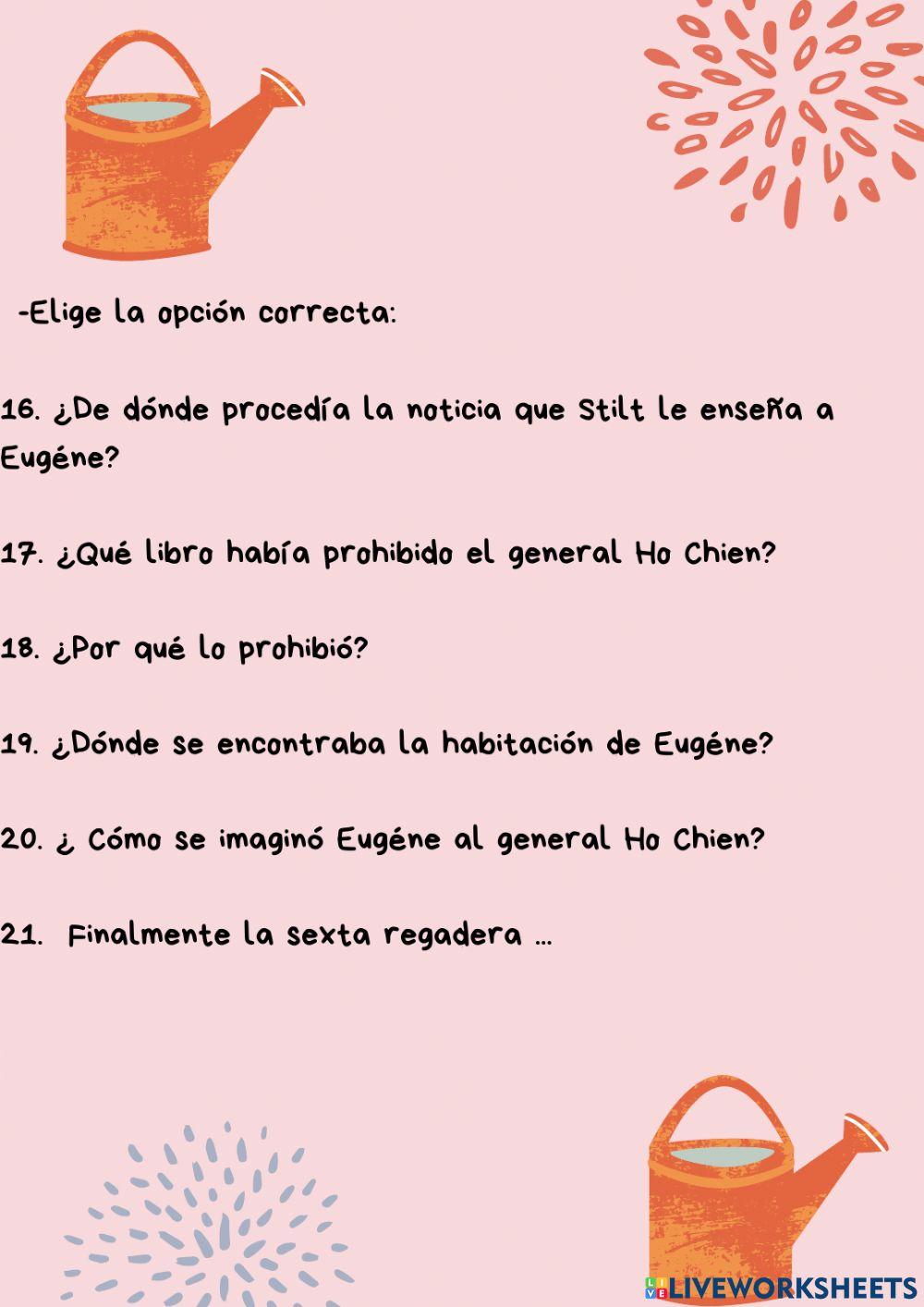 Tarea 1 comprensión . Cap XI. Prohibido leer a Lewis Carroll.