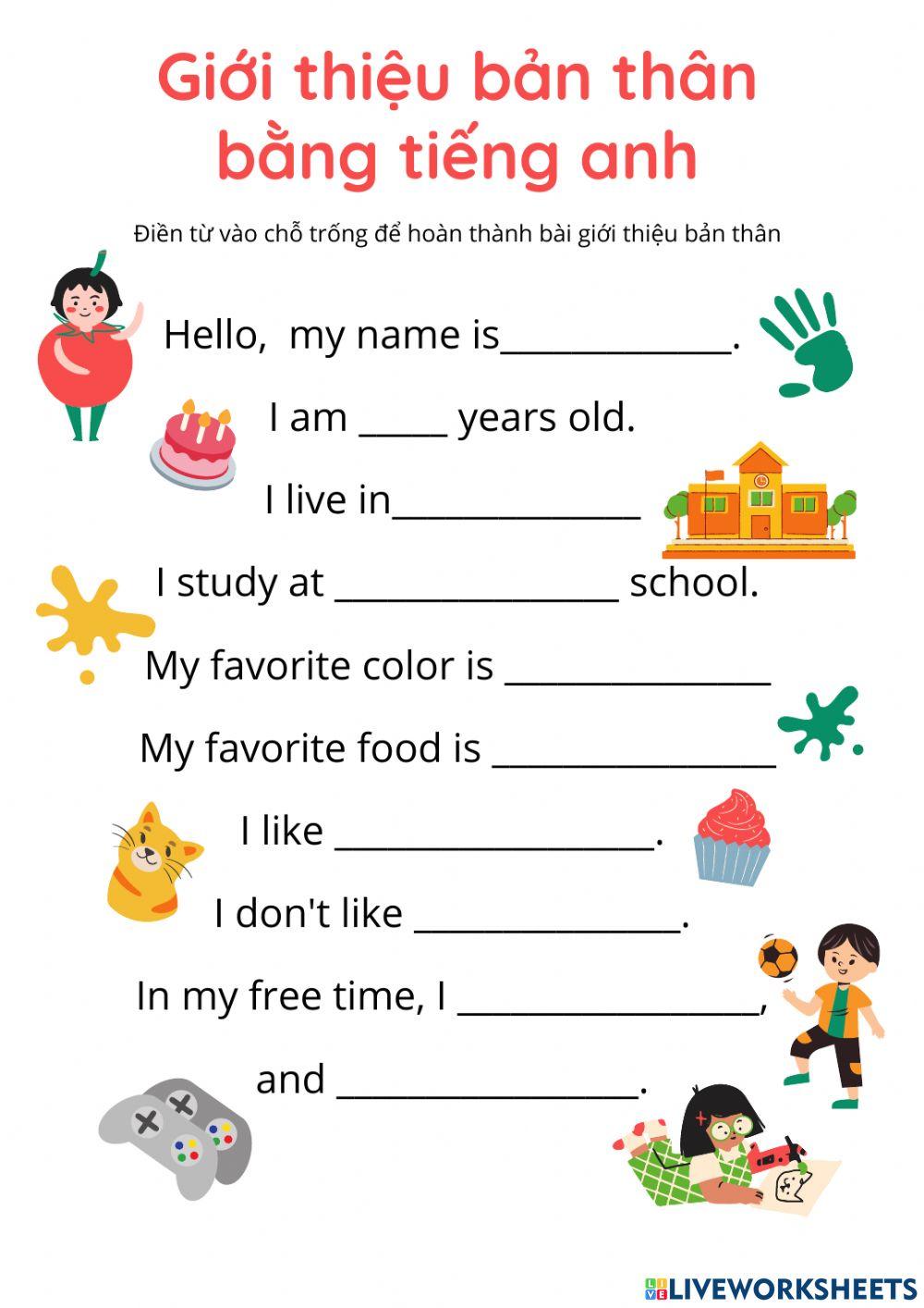 Introducing yourseft