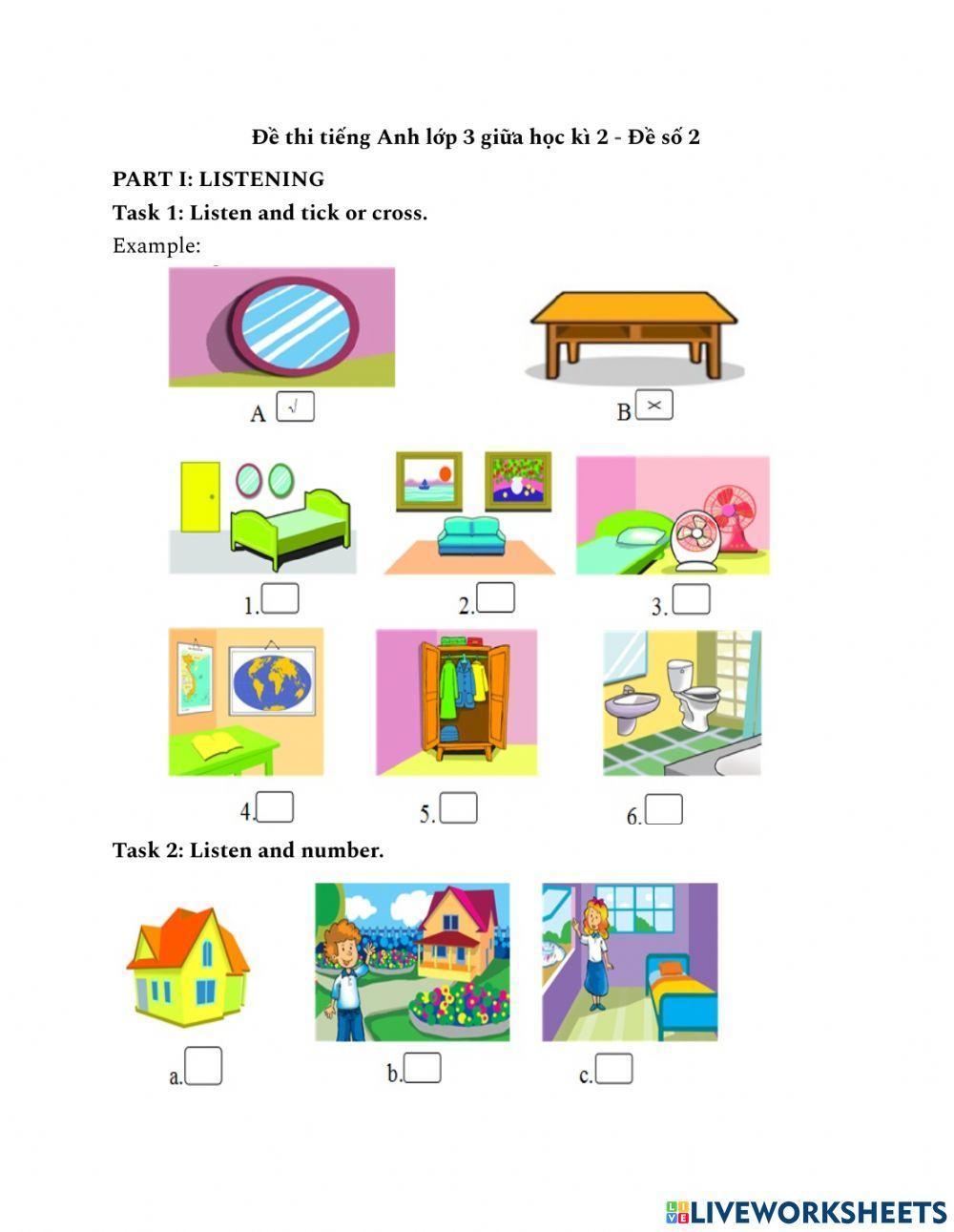 Đề thi gkii tiếng anh lớp 3 - 2