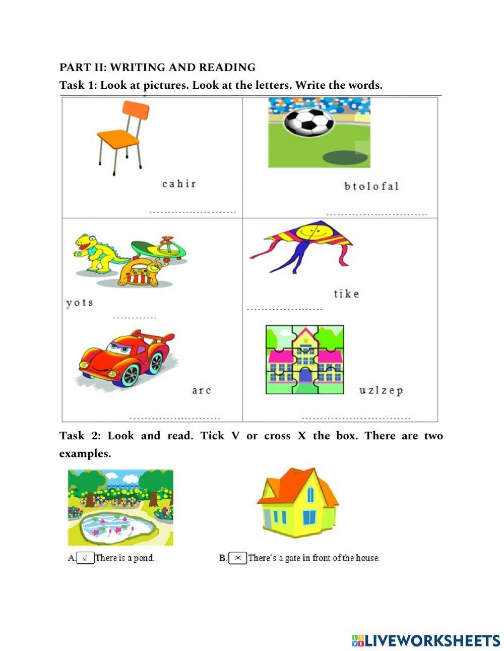 Đề thi gkii tiếng anh lớp 3 - 2