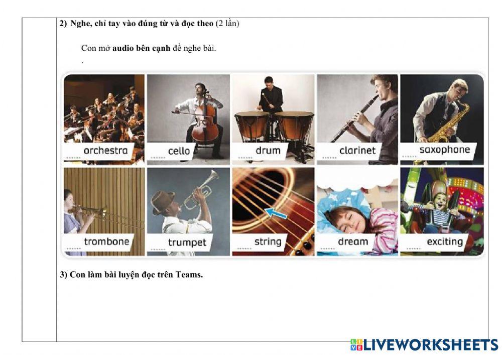 Phiếu giao bài Tiếng Anh