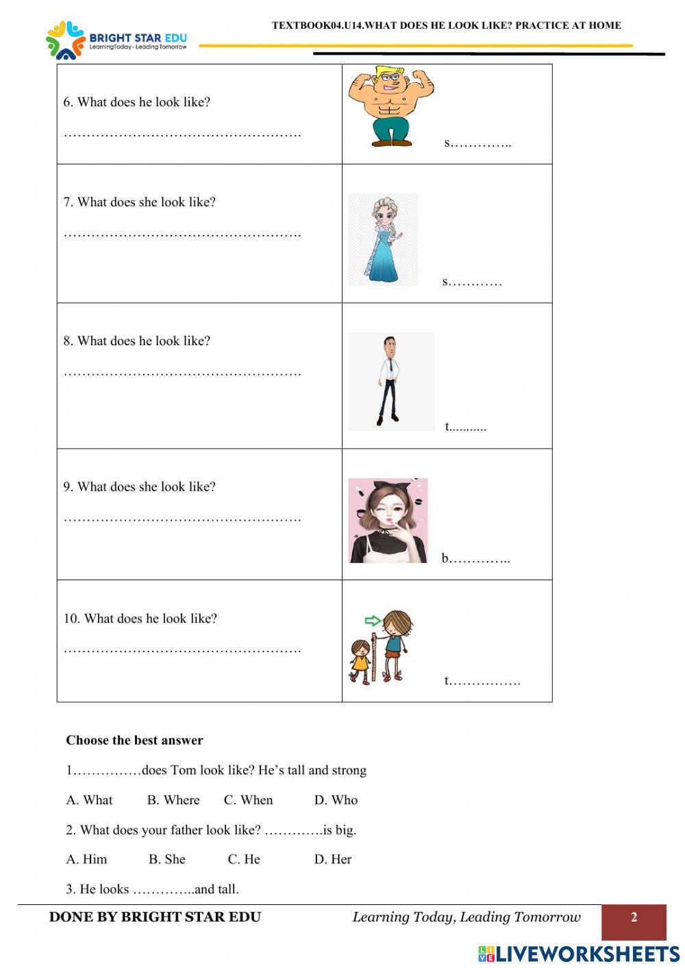 (Grade04).U14.What does he look like .Practice at home