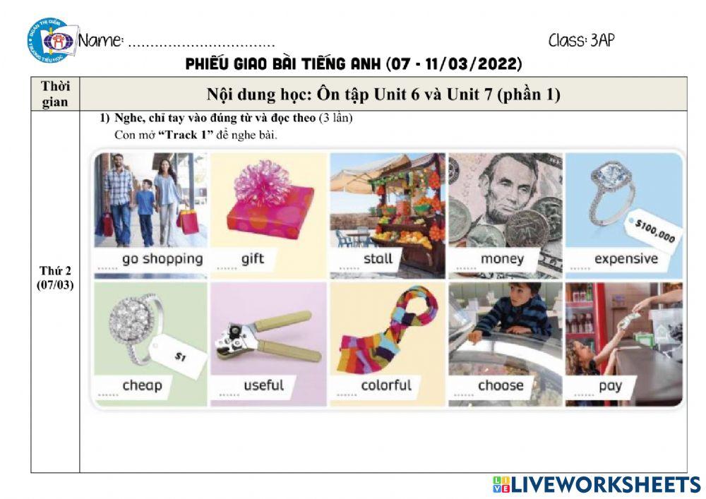 Phiếu giao bài tuần 31