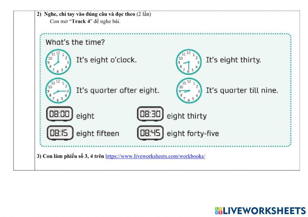 Phiếu giao bài tuần 31