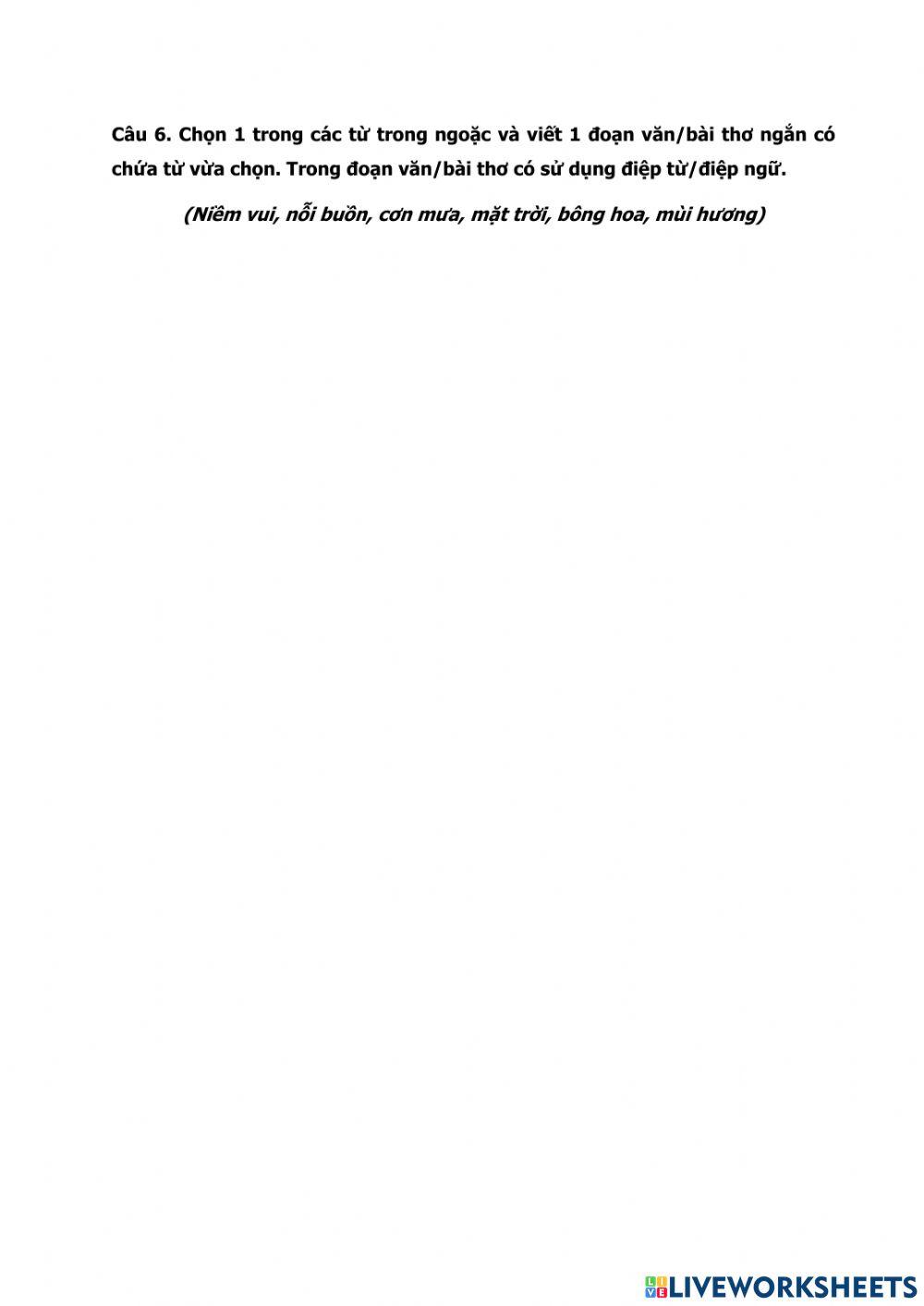 Tiếng Việt - Điệp từ, điệp ngữ