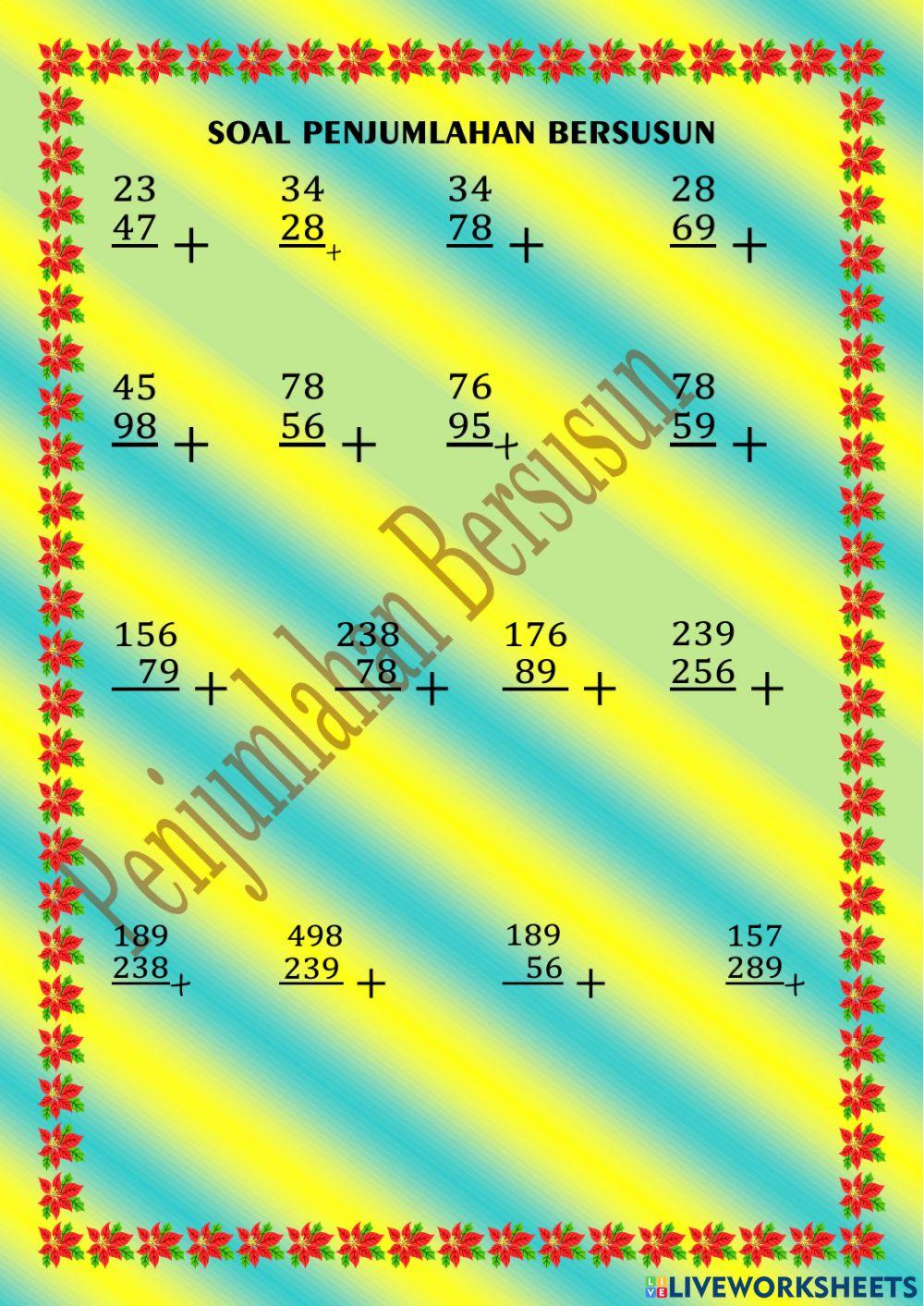 Penjumlahan bersususn