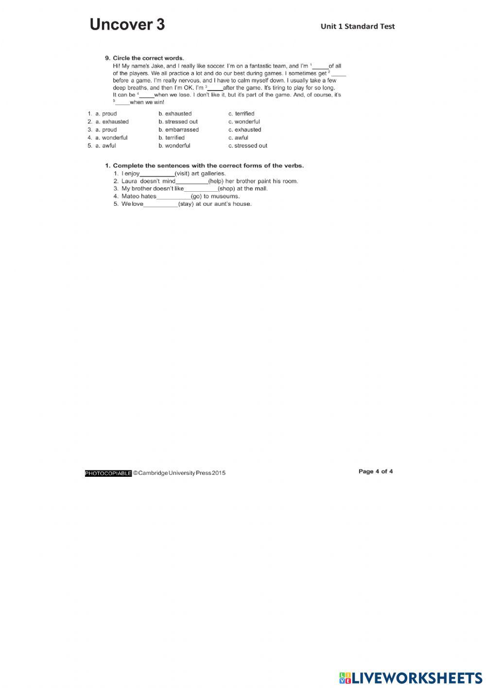 6844585 | 3A final exam | saraorozco | LiveWorksheets