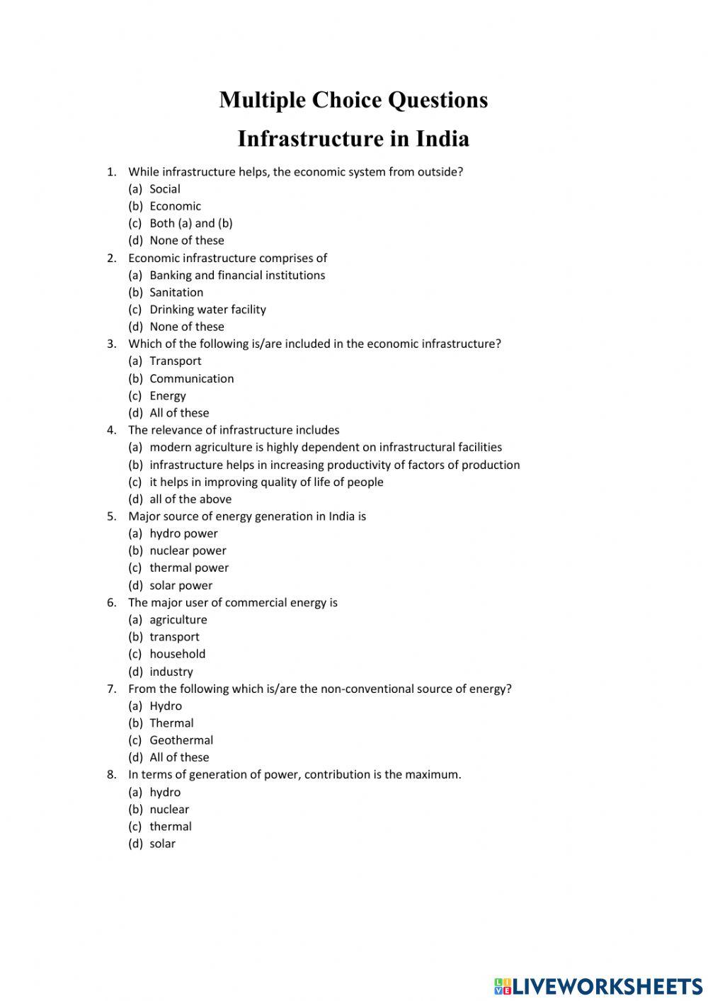 Infrastructure in India 