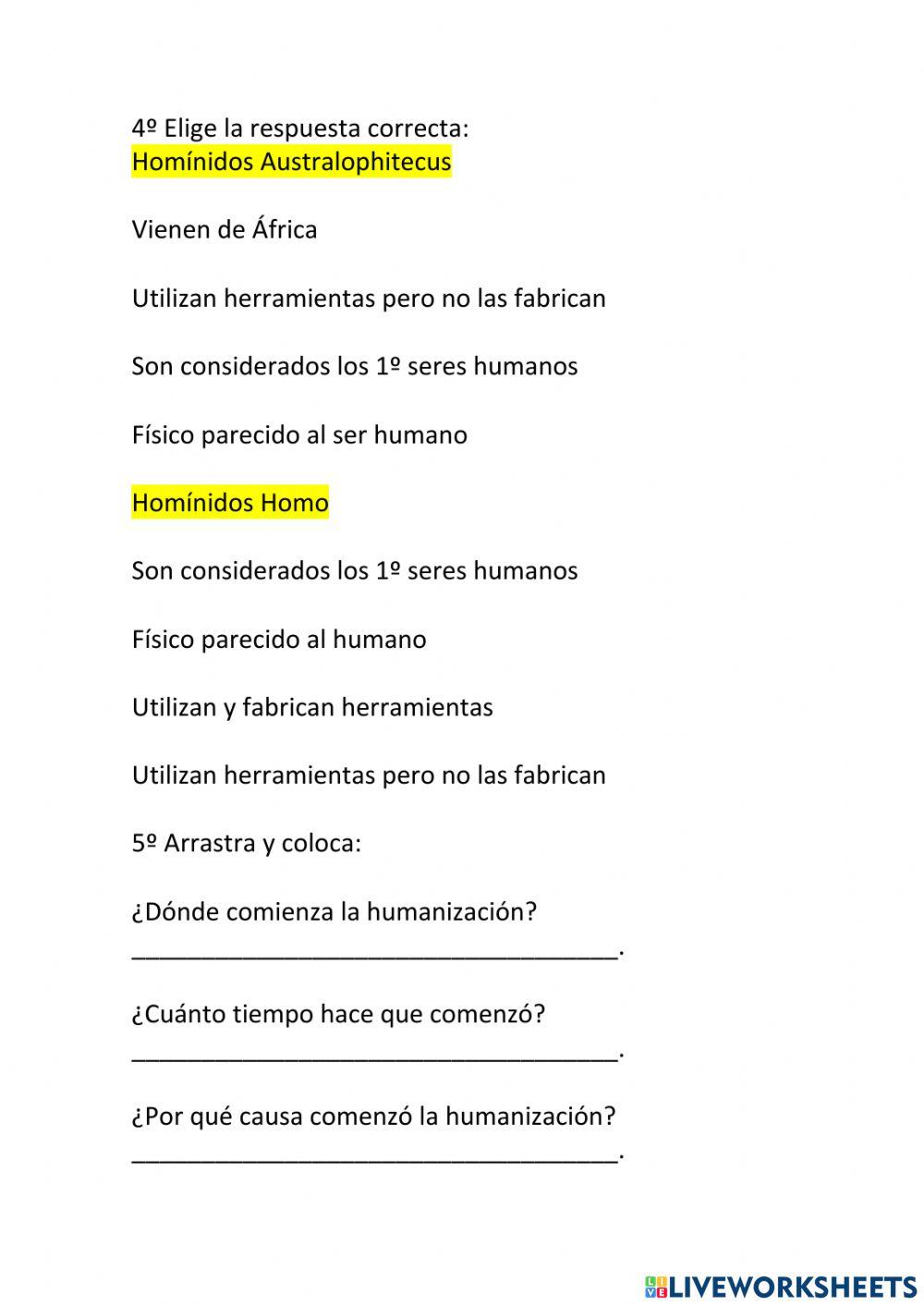 El origen y la evolución de la humanidad