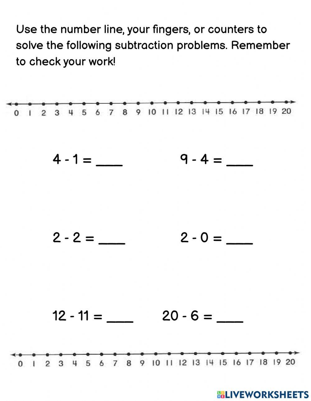Subtraction Practice