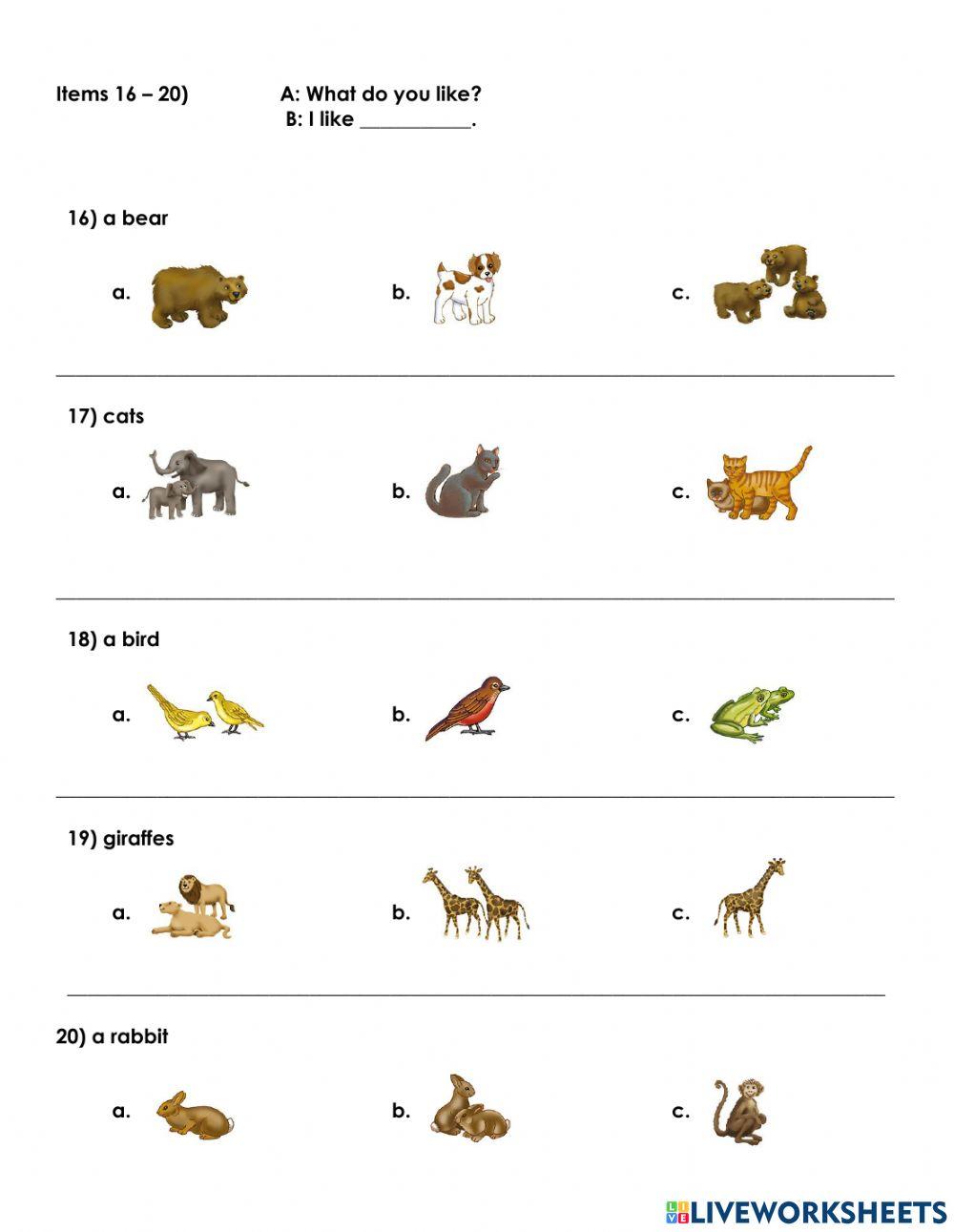 P1 English Final Test (Term 2) 2021