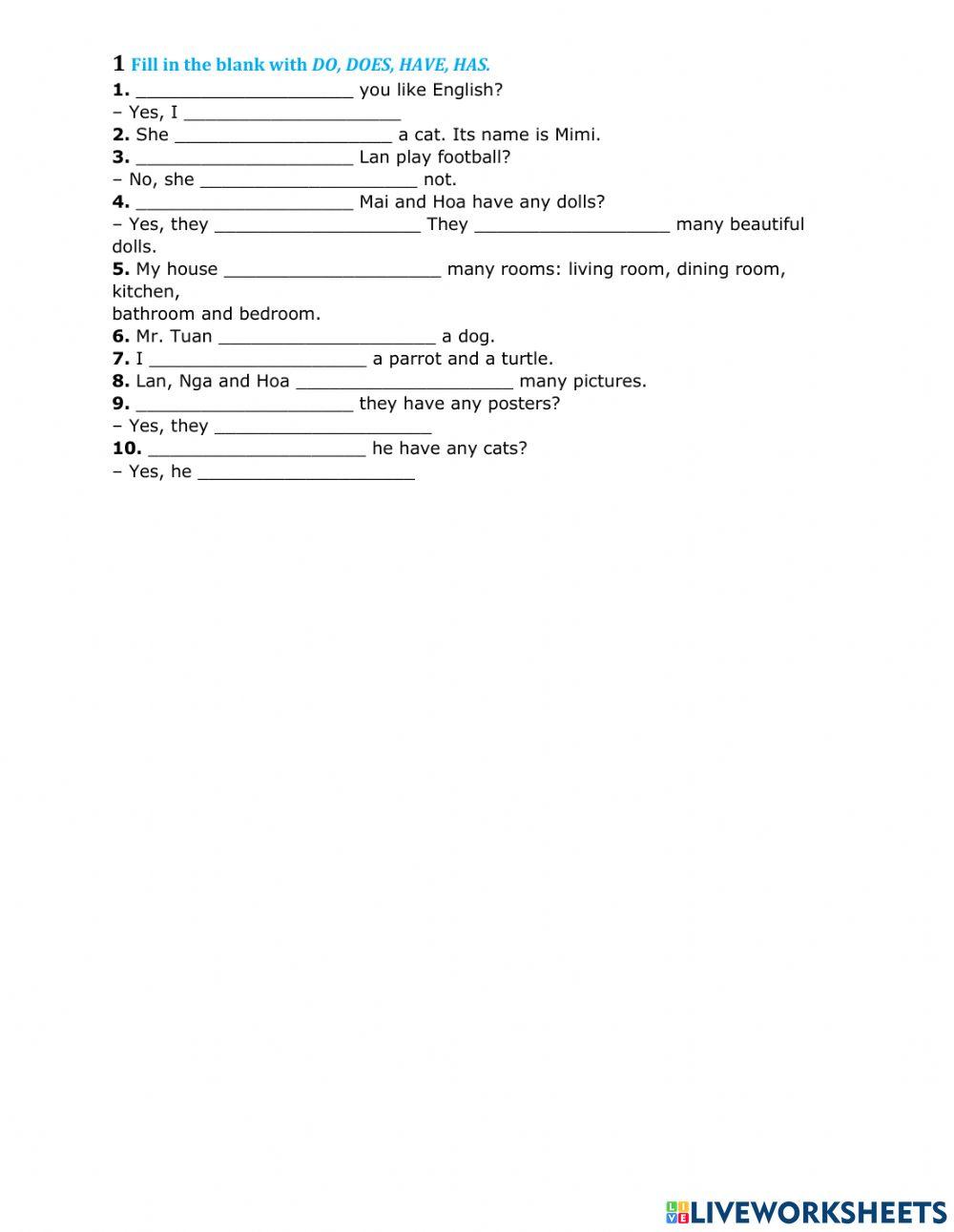 DO-DOES-HAVE-HAS - UNIT 16 G3